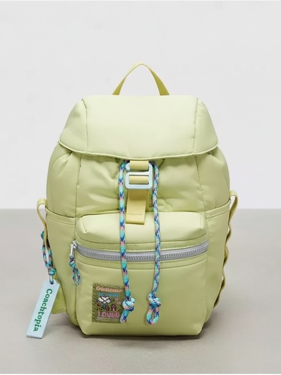 Coach Handbags - Coachtopia mini loop Backpack in lime green and Dust bag